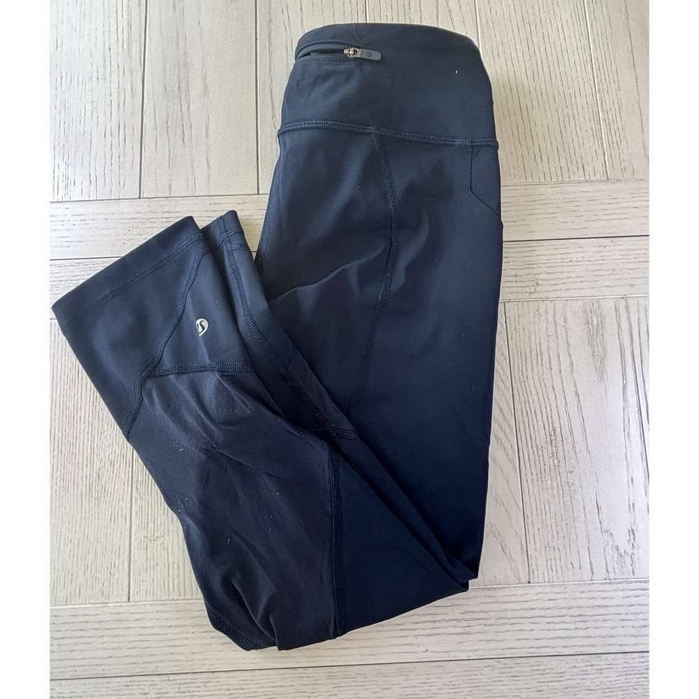 Lululemon Pace Rival Leggings Women's Size 6 Navy Blue Running Yoga Pants GUC